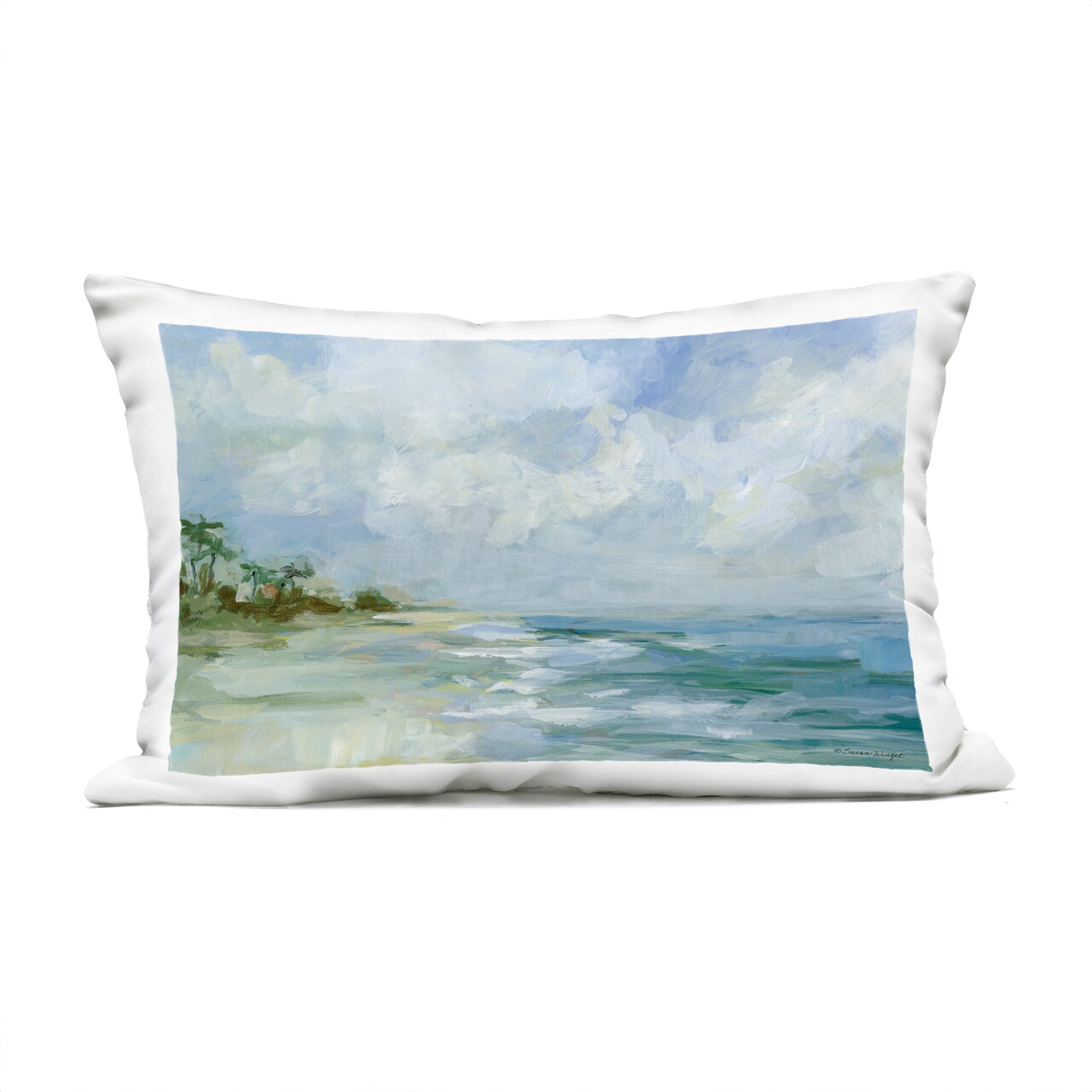 Stupell Industries Fort Lauderdale Beach Outdoor Printed Pillow, design by Susan Winget, 14 x 7 x 20